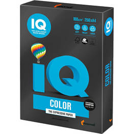 Бумага Mondi IQ color А4 intensive, 160g 250sh, Black (B100/A4/160/IQ) - оригинал