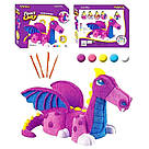 Набір для дитячої творчості "Дракон" PEARL CLAY 808-30 / Дитячий кульковий кінетичний пластилін для ліплення, фото 8