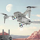 Квадрокоптер із 2 камерами 4K, до 20 хв, до 100 м, + кейс, E88 Dual, Білий / Коптер портативний/Дрон з камерою, фото 2