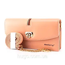 Жіноча сумка-клатч Baellerry BT-SP028, (20х10,5х3,5 см), Бежева / Жіноча сумка гаманець через плече