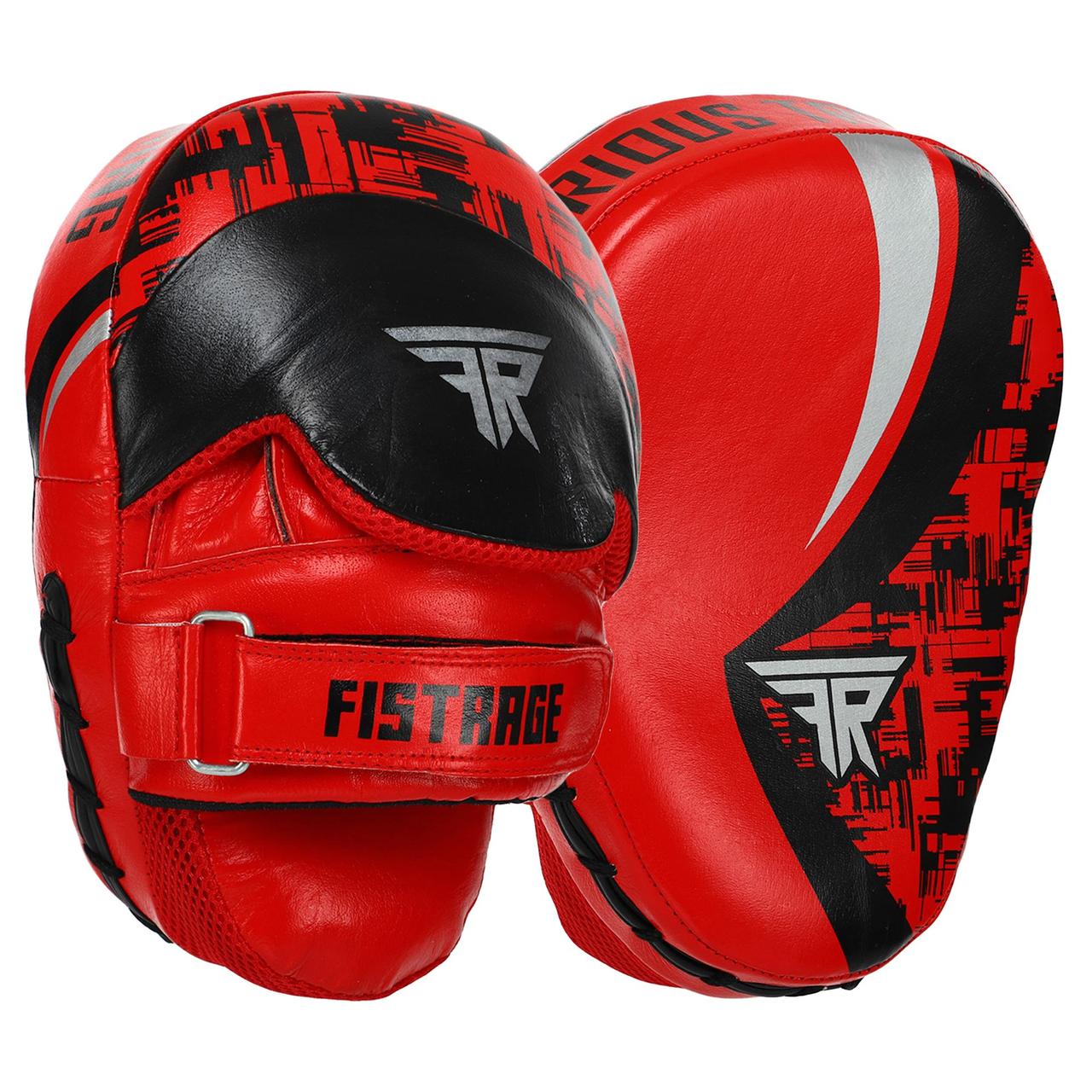 Лапа Вигнута для боксу та єдиноборств FISTRAGE FURIOUS 2шт червоний-чорний VL-4465, фото 1