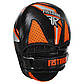 Лапа Вигнута для боксу та єдиноборств FISTRAGE COMBAT 2шт чорний-оранжевий VL-6387, фото 2