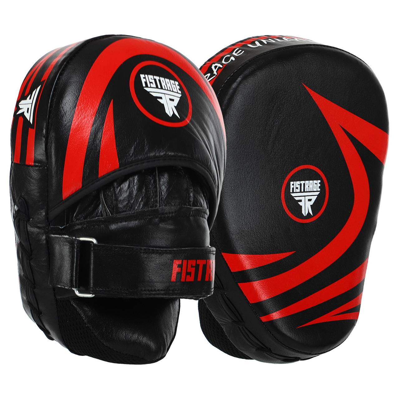 Лапа Вигнута для боксу та єдиноборств FISTRAGE RAGE 2шт чорний-червоний VL-6371, фото 1