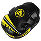 Лапа Вигнута для боксу та єдиноборств FISTRAGE 2шт чорний-жовтий VL-9357, фото 5