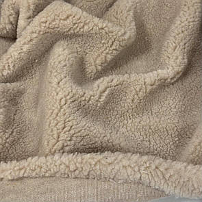 Тканина Хутро підкладкове однотонне штучне трикотажне 150 см Бежеве темне