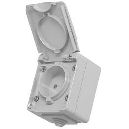 Розетка Videx BINERA IP65 зовнішня 1ая сіра (VF-BNW21-G) - оригінал