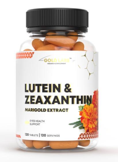 Для покращення зору  GOLD LABS Lutein & Zeaxanthin Marigold Extract 120 таблеток, фото 1
