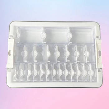 Бокс на 24 контейнери 27 х 19 х 4,3 см органайзер для алмазної мозаїки та інших дрібниць