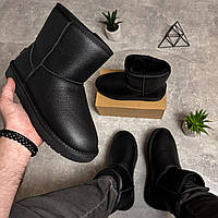 Чоловічі зимові Зимові шкіряна чорні угги Розмір - 41