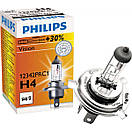 Галогенова лампа Philips H4 12V 60/55W P43t-38 Premium (30% більше світла), фото 2