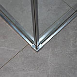 Душова кабіна 90х90х190 см квадратна без піддону DUSEL DL 194 Chrome розсувні двері прозоре скло 6 мм, фото 3