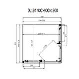Душова кабіна 90х90х190 см квадратна без піддону DUSEL DL 194 Chrome розсувні двері прозоре скло 6 мм, фото 4