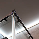 Душова кабіна 90х90х190 см квадратна без піддону DUSEL DL 194 Chrome розсувні двері прозоре скло 6 мм, фото 8