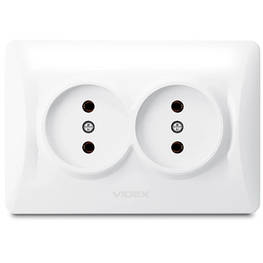 Розетка Videx BINERA 2ая (VF-BNSK2-W) - оригінал