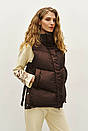Жіночий жилет стьобаний подовжений з коміром-стійкою MKRM4188, фото 5