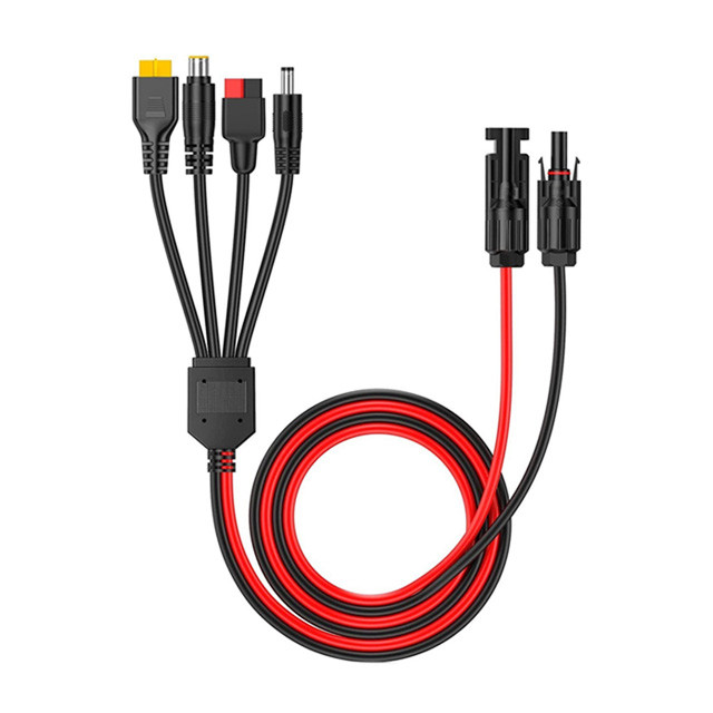 Адаптер для підключення сонячних панелей, кабель 16 Awg, 0,65 м, MC4-Anderson, XT60, DC7909, DC5521 INTERTOOL AD-0002, фото 1