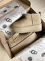 Жіночі уггі UGG Ultra Mini Platform 5cm Beige Розмір - 37