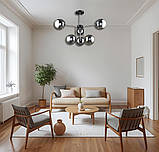 Люстра K2307/6 Чорний + Хром, фото 5