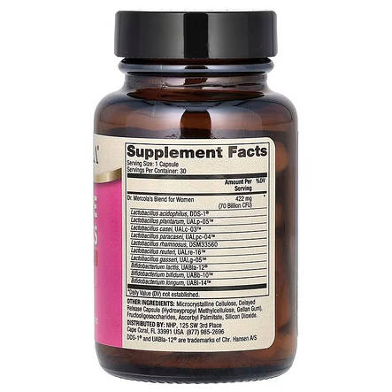 Пробіотик для жінок, Probiotics for Women, Dr. Mercola, 70 млрд. КУО, 30 капсул, фото 2