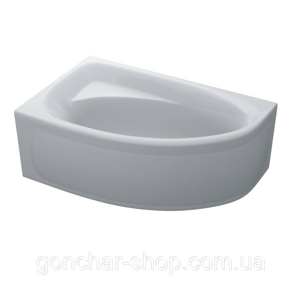 Ванна акрилова асиметрична ELLA 160x100 L + ноги + екран під ванну ( А0045127 ), фото 1