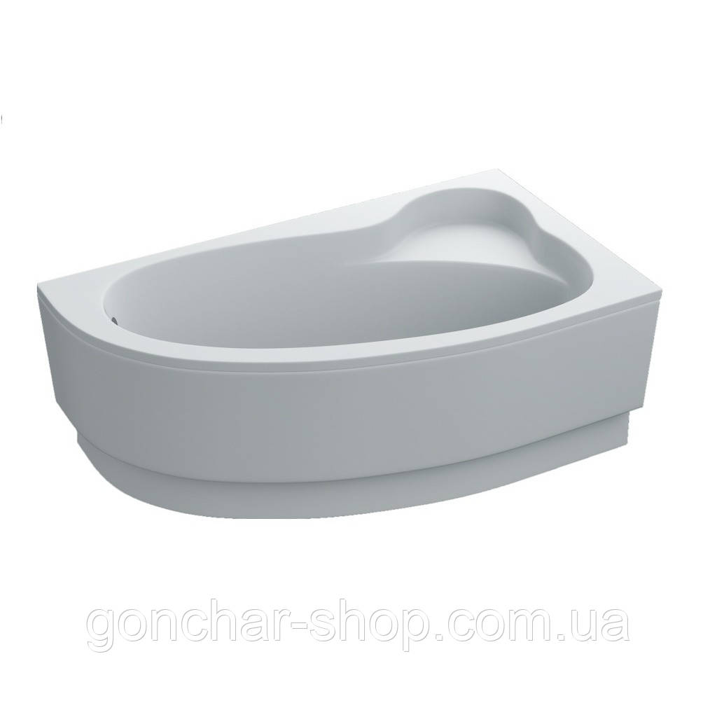 Ванна акрилова асиметрична GLORIA 160x90 R + ноги + екран під ванну ( А0045129 ), фото 1