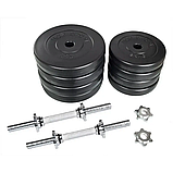 Гантелі розбірні з хромованим грифом WCG 2 х 23 кг, фото 3