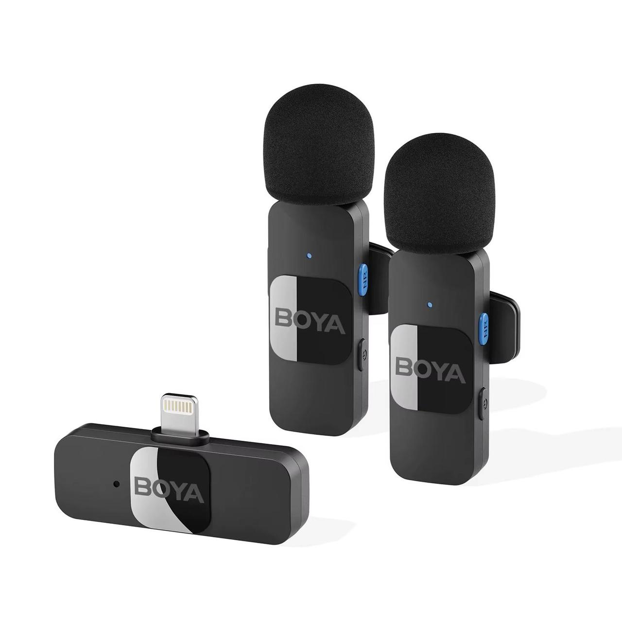 Мікрофон петличний бездротовий BOYA BY-V2 (Lightning) black, фото 1