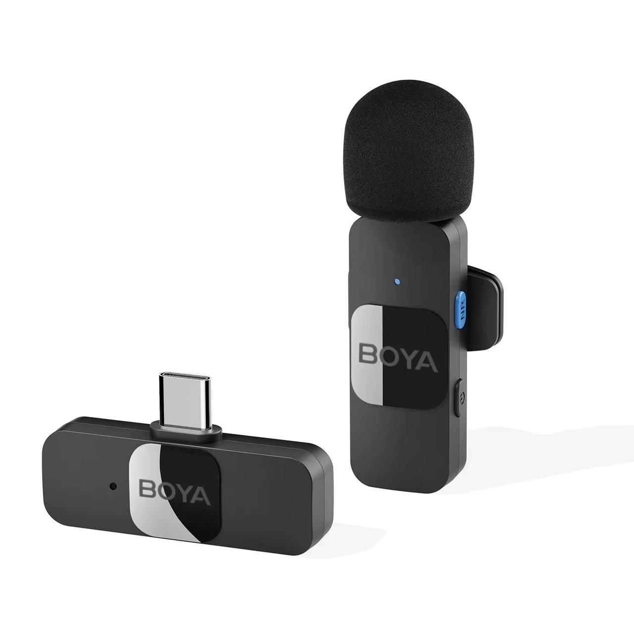 Мікрофон петличний бездротовий BOYA BY-V10 (Type-C) black, фото 1