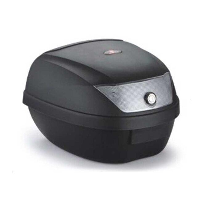 Кофр (багажник) для мотоцикла задний WHITE REF YM-0807 (V-28L) 39.5×39.5×30 черный, фото 1