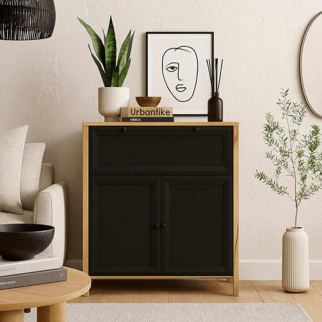 Стильний вузький комод тумба 90 см з дверцятами і шухлядою на ніжках модерн в кімнату вітальню зал Брент ВМВ Холдинг