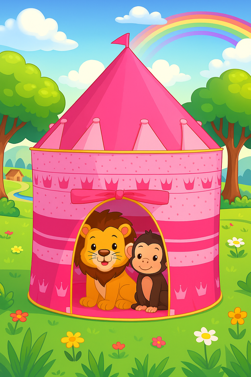 Дитячий ігровий намет — шатер Замок принцеси Beautiful Cubby house  ⁇  Ігровий будиночок  ⁇  Дитячий намет-шалаш, фото 1