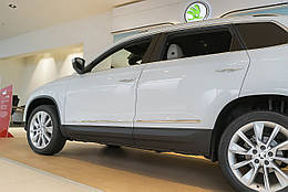 Молдинг дверей для Skoda Karoq Omsa Line Нержавіюча сталь