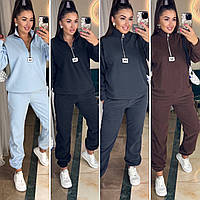 Женский спортивный флисовый костюм