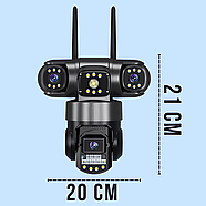 Вулична камера відеоспостереження 4G з поворотним механізмом і нічним баченням V380, фото 10