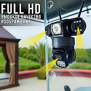 Вулична камера відеоспостереження 4G з поворотним механізмом і нічним баченням V380, фото 5