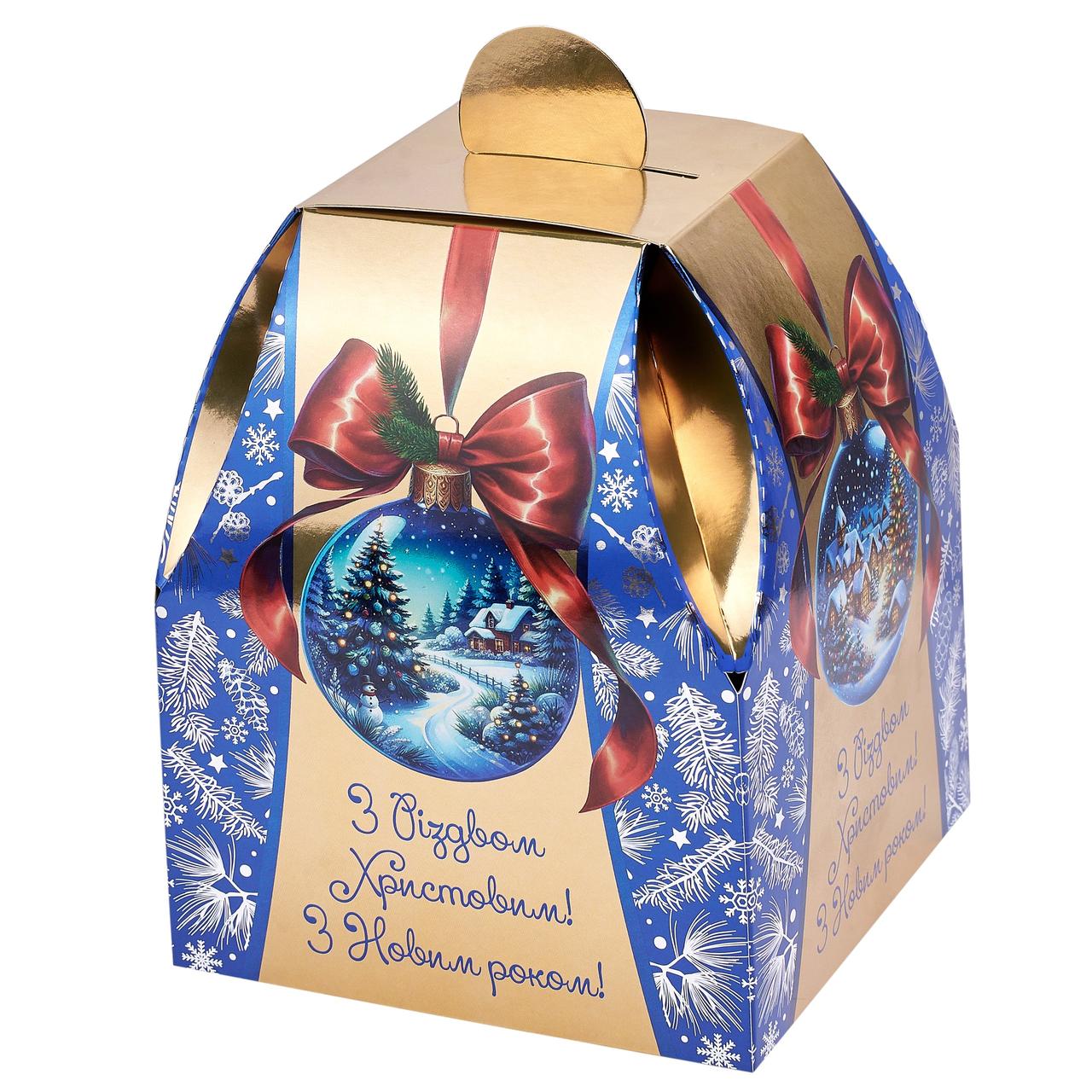 Подарунковий набір цукерок у картонній коробці з символікою 2026 року 1000 г, фото 1