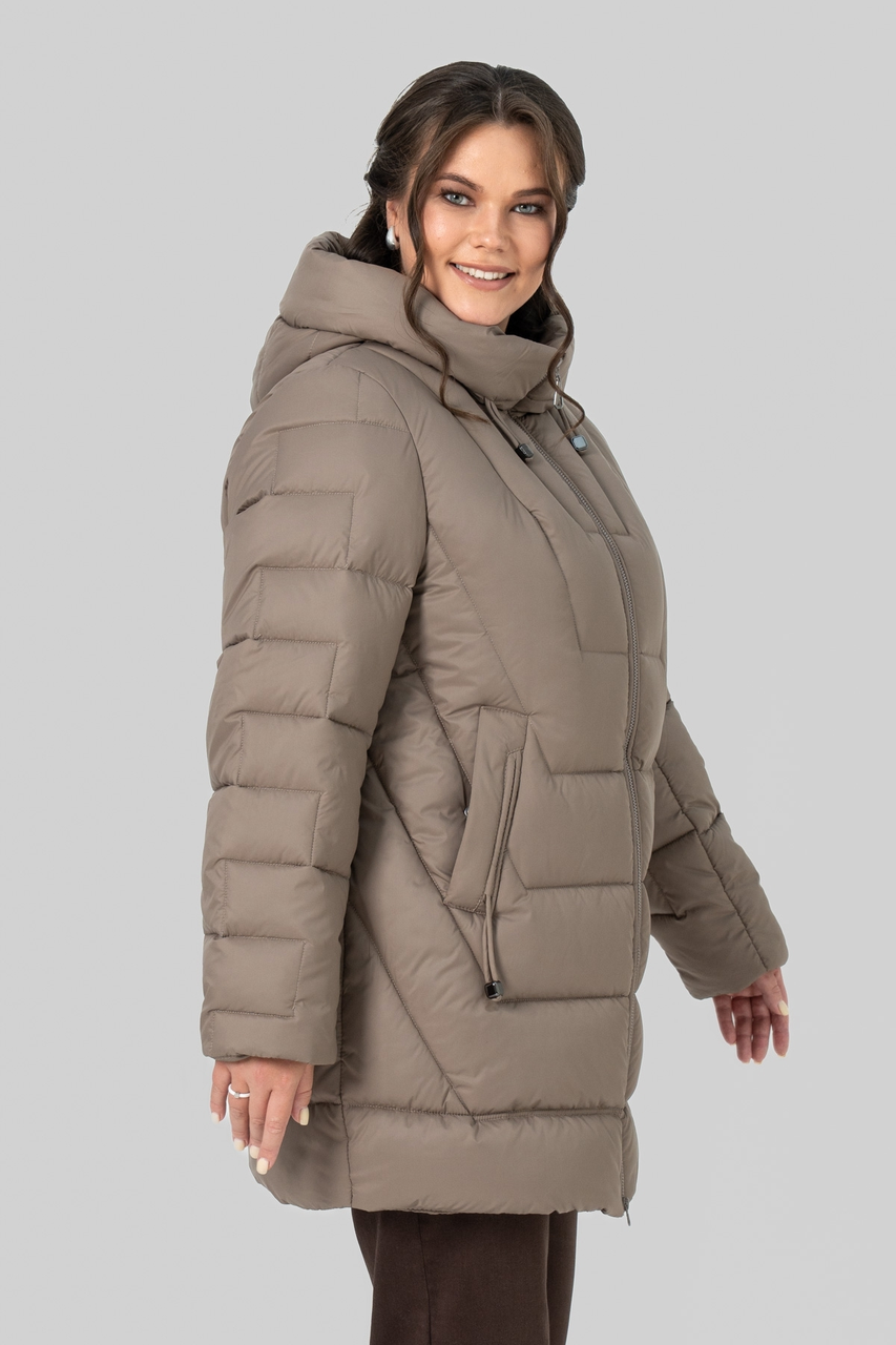 Елегантний зимовий пуховик Софія в розмірах 50,52, фото 1
