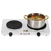 Електрична плита Adler AD 6520, 2 конфорки, 2500 Вт