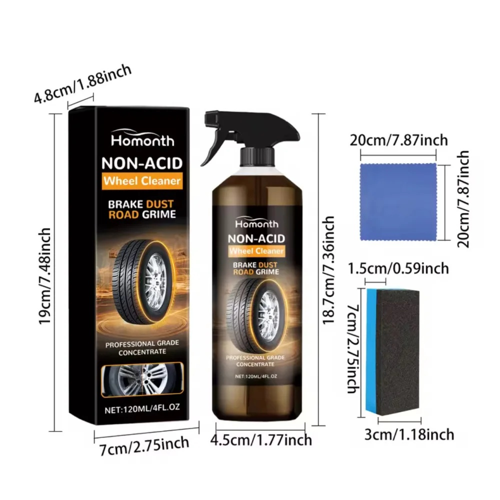 Набір для чищення коліс XL-1462 засіб для ефективного видалення гальмівного пилу та дорожнього бруду з коліс iC227, фото 1