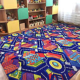 Килимова доріжка з дитячим малюнком дороги BABY 2085 D.Blue/D.Blue ширина 150 см, фото 3