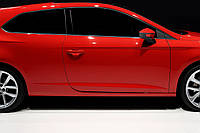 Молдинги боковых стекол нержавейка (3-дверный, 6 шт.) для Seat Leon 2013-2020 гг