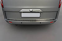 Хромированная накладка над номером (под камеру, нержавейка) для Ford Custom 2013-2022 гг