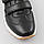 Підліткові весняні осінні кросівки, кеди з екошкіри чорні на липучках, фото 6