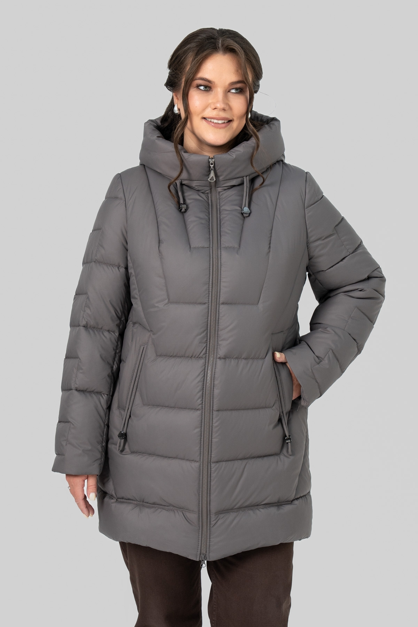 Жіноча зимова куртка Софія мокко, розміри 50,52, фото 1