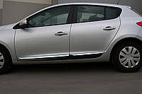 Дверные молдинги нержавейка (HB, 4 шт) для Renault Megane III 2009-2016 гг