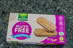 Печиво шоколадний сендвіч без глютену Sandwich choco GULLON, 225г