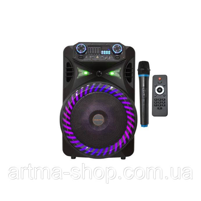 Переносна Bluetooth колонка KOLAV-F1515 з мікрофоном та пультом Портативна акустика 40 Вт 15"
