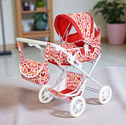 Коляска для ляльки 9333 Melogo, з люлькою та сумкою, демісезонна, висота ручки  71 см