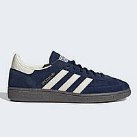 Жіночі кросівки Adidas Spezial Night Indigo Blue Cream (темно-сині з білим) стильні замшеві кроси D675