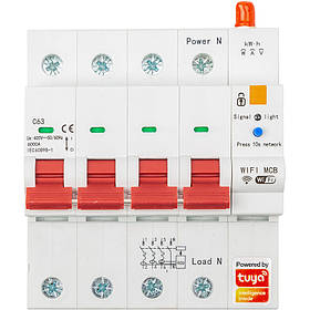 Розумний автоматичний вимикач Tuya Wifi SCB04, 63A